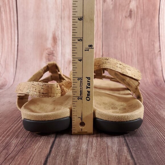 Vionic Amber Womens Size 10 Cork Adjustable Strap Strappy Sandals Tan Gold - Picture 14 of 16
